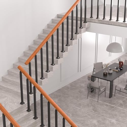 Poteaux de garde-corps pour escalier extérieur et balustrade de terrasse 90 cm - 5