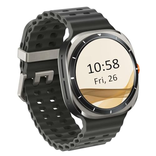 Samsung Galaxy Watch Ultra 47mm, LTE, with Upto 100h Battery | 3nm Processor | Dual GPS | Quick Button/Siren | Sapphire Glass & Titanium | 10ATM & IP68 | BP & ECG Monitor |Energy Score & Ages, Silver