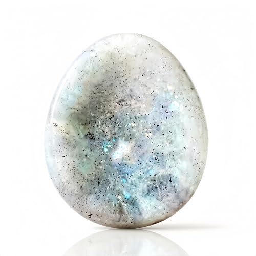 Bacatgem Natural Moonstone Water Drop Chakra Thumb Worry Stone,Stress Relax