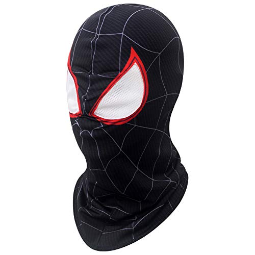 Movie Black Spider Cosplay Mask Man Lycra Elastic Soft Breathable Full Head Hood Costume Accessory Props Party Halloween Adult Kids