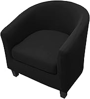 Vista 13 de WOMACO 2 fundas para silla de club, elásticas, estampadas, con barril redondo, giratorias, con funda de cojín, parte inferior elástica, protector