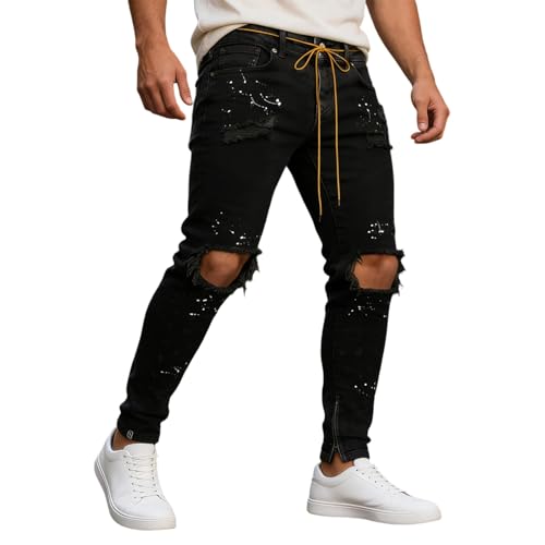 Pantalon en jean déchiré pour homme idéal pour les sorties street et hip hop