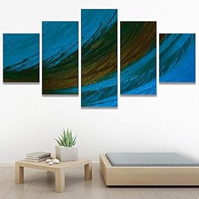 SIGNWIN 5 Panel Canvas Wall Art Modern Art...
