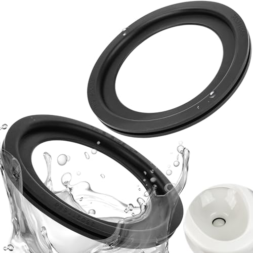 Image of Flush Ball Seal Gasket Kit Replacement 385311658, RV Toilet Seal Kit Compatible with Dometics 300 310 320, Toilet Parts Stop the Leak Problem, 2 Pack, Black
