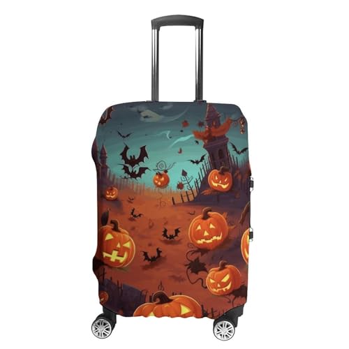Travel Luggage Cover Suitcase Protector Halloween Elastic Washable Stretch Suitcase Protector Anti-Scratch Travel Suitcase Cover Fit 18-32 Inch Luggage