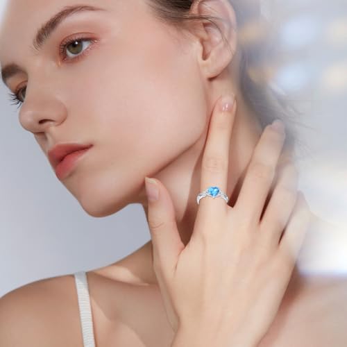 MultiColor Gemstone Rings for Women 925 Sterling Silver Colored CZ Statement Rings for Ladies4