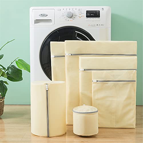 Nipogear Laundry Bag Set Of 6 Solid Color Laundry Bag, Special Net Bag For Washing Machine, Anti-Deformation Underwear Bra Washing Bag, Woolen Clothes Net Bag ( Color : Yellow ) #TOP1