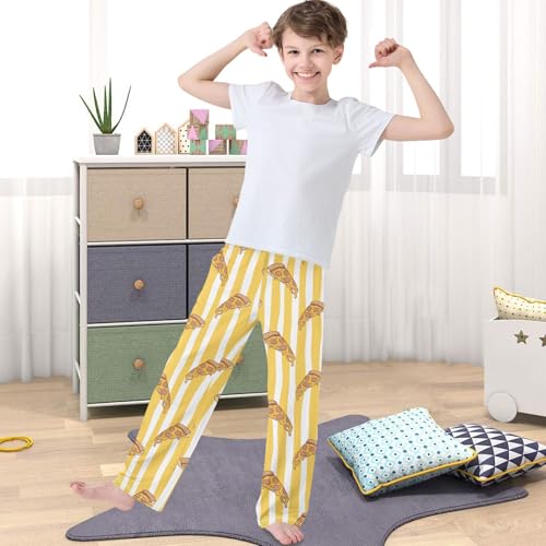 Boy's Pants Tasty Melted Pizza Jogger Pants Elastic Waist Long Bottoms Trousers with Pockets 6-14 Years4