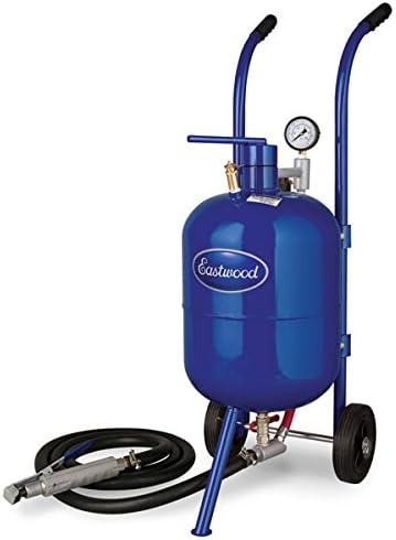 Eastwood 50 Lbs Portable Air Pressure Abrasive Blaster | Sandblaster Kit - Tank with Blast Hose & Pressure Gauge to Remove Rust and Paint Faster