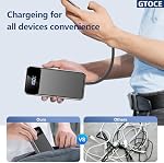 Portable Charger 35000mAh Power Bank with 22.5W Fast Charging LED Digital Display Battery Pack with 6 Outputs 2 Inputs, Type C Powerbank Portable Charger for iPhone 17 AirPods(Matte Black)