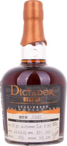 Dictador Best Of 1980 Apasionado Colombian Rum 37Yo/260917/Ex-P115 41% Vol. 0,7L