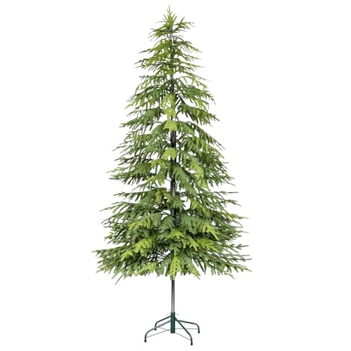 zylwtsntkn 7FT Artificial Norfolk Pine Trees Real Touch Faux Cedar Topiary Slim Christmas Tree Large Indoor Outdoor Fake Evergreen Plants for Outdoor & Indoor Use Holiday Christmas Decor