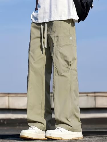 Image of Lymio Cargo for Men || Cotton Cargo Pant || Drawstring Waist Pant (Also Available in Plus Sizes) (145-148)