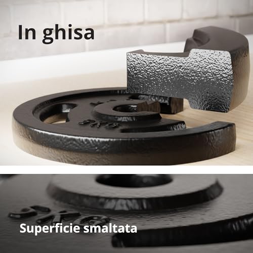 HOP-Sport® Disques de Poids en Fonte 20, 30, 40 kg au Choix, Ensemble de disques d'haltères, Set de plaques en Fonte alésage 30/31 mm pour Musculation et Haltérophilie – Image 5