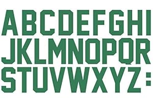 2-Inch Green Iron-On Letters for Personalized Clothing and Accessories