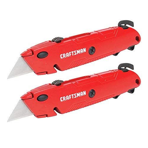 CRAFTSMAN Faca utilitária, troca rápida, lâmina retrátil, pacote com 2 (CMHT10378)