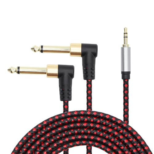 Cable divisor de audio 3.5mm a dual 6.35mm 2 m miniatura 1