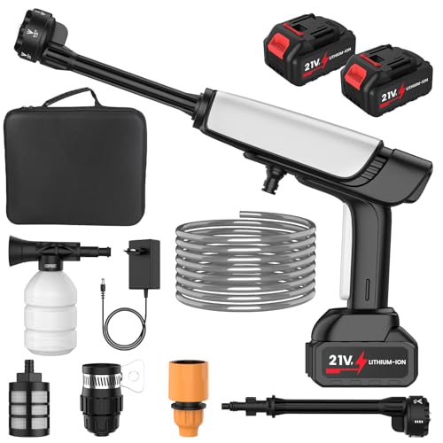 Idropulitrice a Batteria 50 Bar, Idropulitrice Portatile con 2...