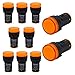 Baomain L22 AD16 Amber 22mm 24V AC/DC LED Pilot Panel Indicator Light 10 PCS