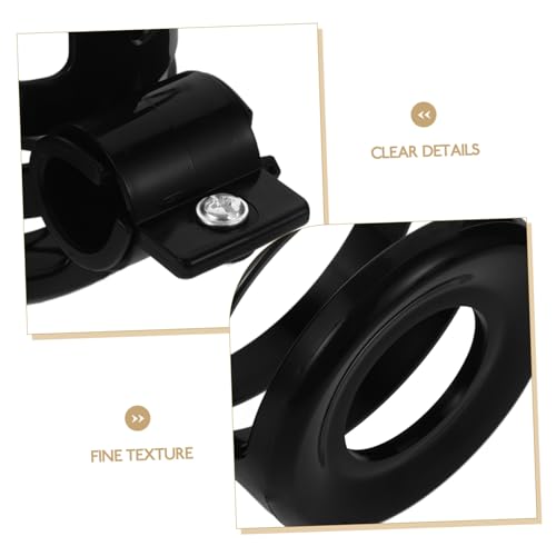 Soporte de botellas para bicicleta resistente en aluminio negro con fijación multifuncional 4