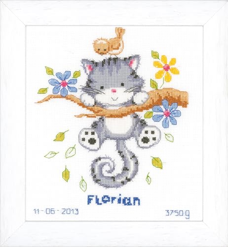 Vervaco Counted Cross Stitch Kit Playful Kitten 8