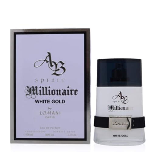 Lomani Spirit Millionaire White Gold Men EDP Spray 3.3 oz