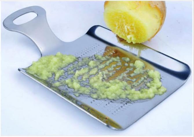 Miniatura 7 de Rallador de verduras de acero inoxidable, ajo, jengibre, fruta, raíz, verduras, cuchara para cocina (pequeño)