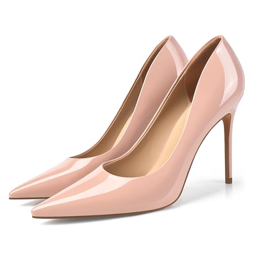XINIUNIU High Heels for Women Pumps Dress Shoes Closed Toe Stiletto Pointed Toe Wedding Shoes 4 Inch2