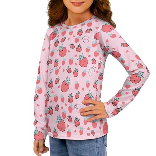 Shirts for Girls Long Sleeve Tees Top Soft Crewneck Pullover Tshirt Fall Sweatshirt3