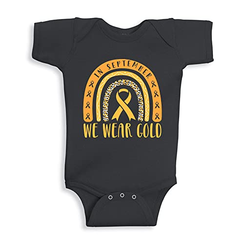 in September We Wear Gold Childhood Cancer Baby Infant Bodysuit