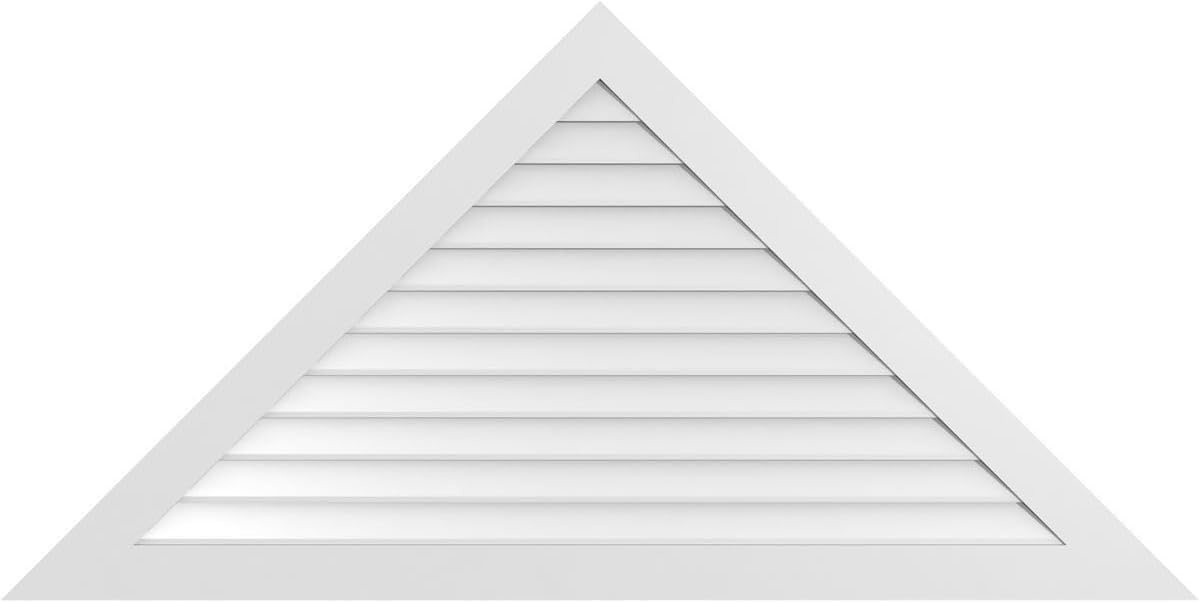 GVSTR54X1601SF Triangle Standard Frame, Primed Tan Signature Series Surface Mount Gable Vents, 54-in. W x 15.75-in. H, Unfinished