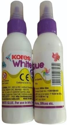 110 ml White Liquid Glue for Craft, School & Office Use | Non-Toxic PVA Adhesive | Drip-Free No-Run Dispenser | Pack of 50