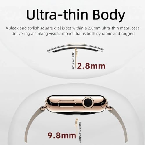 Image of Fitness Tracker Smart Watch for Women Men,Ultra Thin Smart Bracelet 2.8mm Metal Strap,Slim Activity Tracker with Heart Rate, SpO2,Sleep Tracking, IP68 Waterproof (CANMIXK01)