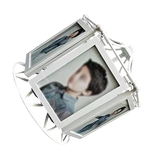 Beavorty Cornice Per Foto Girevole Forma Di Ruota Panoramica Cornice Portafoto Musicale Da Rotazione Manuale Gradi Base Robusta Regalo Per Famiglia e Amici