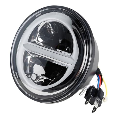 Phare avant à LED 5.75 pouces chrome pour motos Sportster et Dyna
