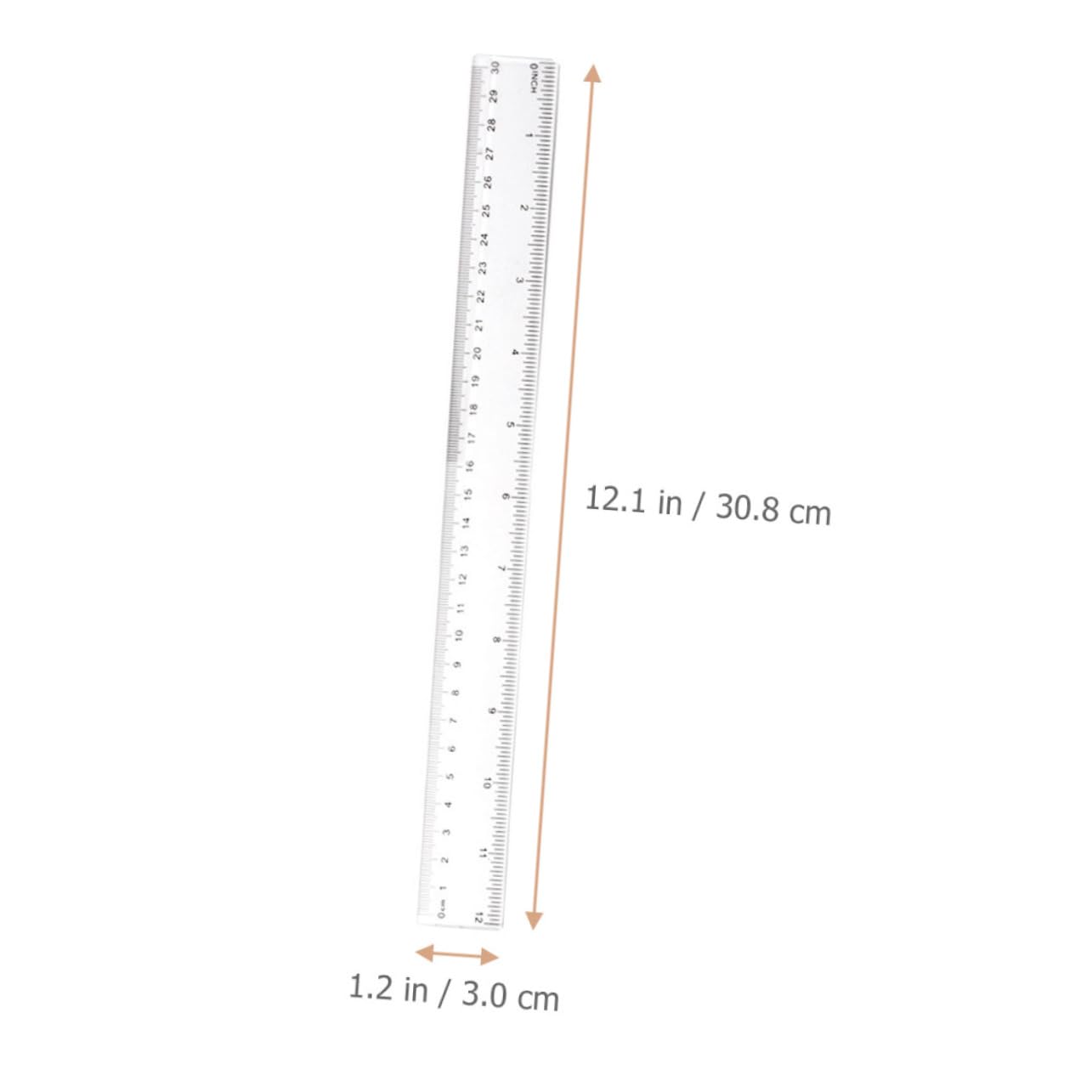 20 Pezzi Righello in Plastica Trasparente, 30cm 12 Pollici, Leggero e Resistente, per Scuola e Ufficio, per Disegno Tecnico
