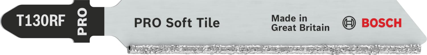 Bosch 2x PRO Soft Tile T130RF Jigsaw Blade (for Tiles, Tiles, Length 83 mm, Professional Accessory Jigsaw)
