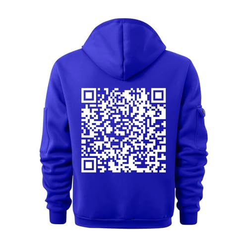 Hoodies for Men,Funny Qr Code Hoodie Unisex - Qr Scan Code Sweatshirt Quarter Zip Pullover Casual Sweatshirts3