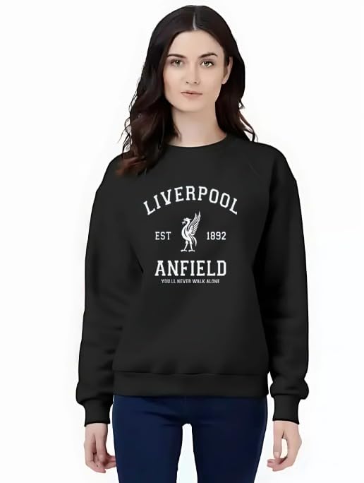 Liverpool Sweatshirt Women Hoodie Mens Jacket Girls Hoodie Black Unisex Pullover | Casual Winter Wear Navy Blue-image-1