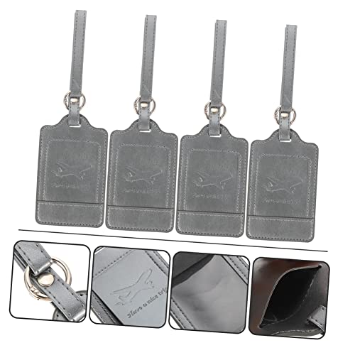Abaodam 4Pcs Etiqueta De Bagagem Em Branco Etiquetas De Bagagem Penduradas Corda De Metal De Viagem