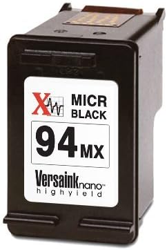 VersaInk-Nano Compatible MICR 94MX Ink Cartridge for Check Printing - Replacement for 94 Black (C8765WN)