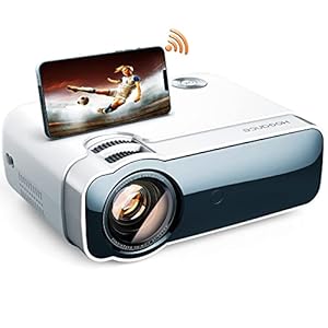 Hogance Mini beamer, beamer Full HD 1080P ondersteund, 5G WiFi beamer schermspiegeling, home theater 7500L helderheid, 75% zoom, 200” display LED-projector voor iOS, Android, Fire Stick, laptop, PS5