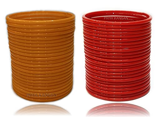 Indian Traditional Plain Glass Bangle Set (Pack of 48)
