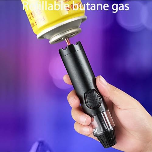 Encendedor de butano con llama de chorro resistente al viento y tamaño ajustable 6