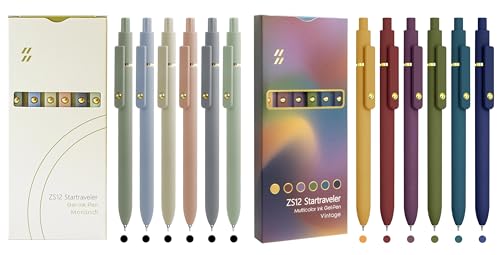 Set de 12 bolígrafos de gel con tinta multicolor y grip suave miniatura 1