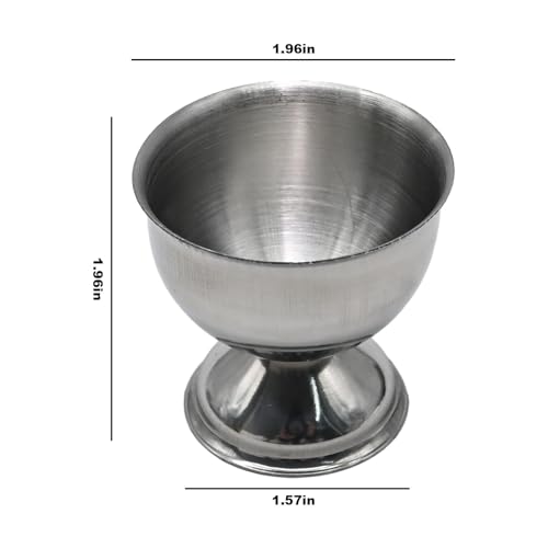 image for Saihisday 4Packs Stainless Steel Egg Cups, soft Boiled & Hard Boiled E