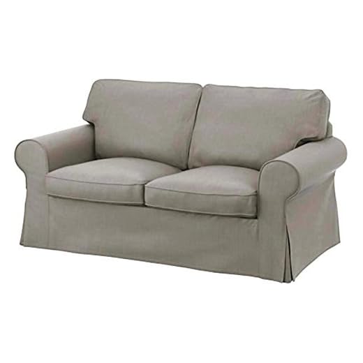 Endast överdrag! Soffan ingår inte! Ektorp tvåsitsig bäddskydd (slitstark tung bomull) ersättning är gjord för Ikea Ektorp 2-sits sovhytt (tät ljusgrå)