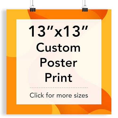 Custom Poster Print, 13x13, Upload Any Photos/Images, Personalized Photo Prints,