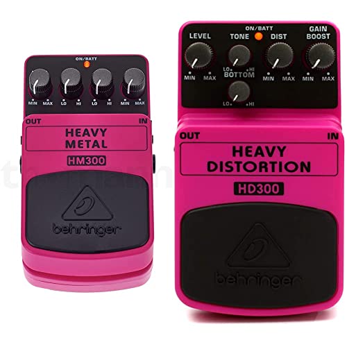Behringer HM300 Heavy-Metal-Distortion-Effektpedal & HEAVY DISTORTION HD300 Heavy Metal Distortion Effektpedal