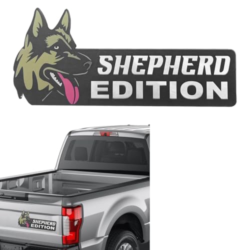 Image of Dog Edition Badge for Car, 3D Laser Cutting Animal Car Emblem, Funny Cute Dog Badge Car Decals Sticker, Acrylic Bumper Sticker Auto Exterior Decoration Emblem for Car Truck (German Shepherd Dog)